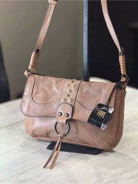 Frye Corrine Blush Tan Leather Mini Crossbody Bag W Dustbag